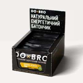 Натуральні батончики без цукру  Банан-кокос 12 шт х 45 г, фото 1