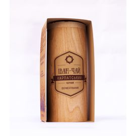 Іван-чай Карпатський (ферментований чорний) у дерев&#039;яному тубусі 80 г., фото 1