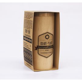 Іван-чай Поліський Бурштин (ферментований кипрій з хвоєю та бурштином) в дерев&#039;яному тубусі 80 г., фото 1