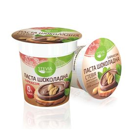 Шоколадно-горіхова паста зі стевією, 130 г., фото 1