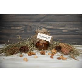 Мед натуральный пчелиный разнотравье и подсолнечник с орешками (ассорти) 400 мл., фото 1