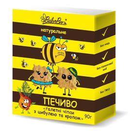 Натуральні галетні чіпси з цибулею та кропом, фото 1