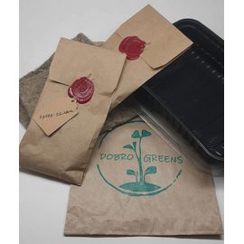 Готовий набір для вирощування мікрозелені Кресс-Салат із 2 врожаїв ТМ &quot;Dobrogreens.com&quot;, фото 1