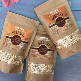 Вівсяні пластівці з кунжутом та насінням соняшника, фото 1