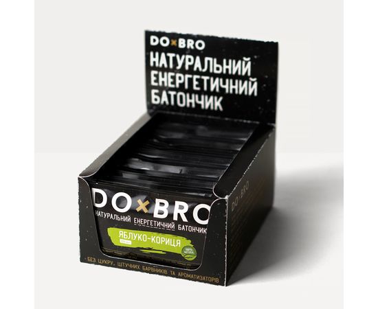 Натуральные батончики без сахара Яблоко-корица 12 шт х 45 г DOxBRO, фото 1