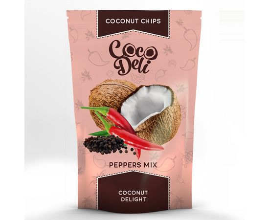 Кокосовые чипсы, Перец 30гр. Coco Deli, фото 1 Кокосовые чипсы, Перец 30гр. Coco Deli, фото 1