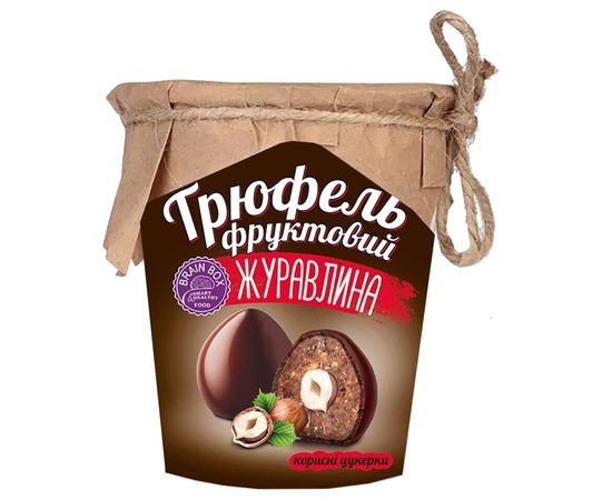 &quot;Трюфель фруктовый - клюква&quot; (Цена за 12 стаканчиков) BRAIN BOX, фото 1