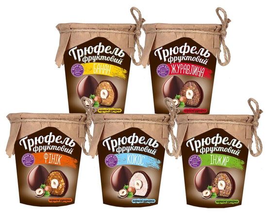 Фруктовый трюфель, набор (Цена за 12 стаканчиков) BRAIN BOX, фото 1