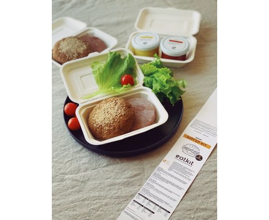 2 бургера - queen бургер ( безглютена,  веган) eatkit, фото 1