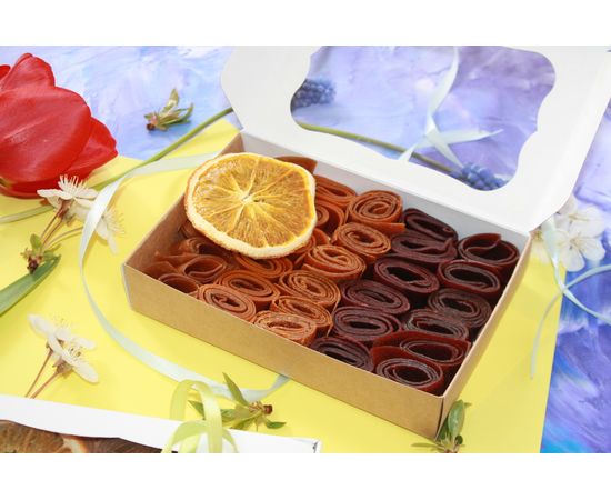 Набір фруктових натуральних цукерок (пастила) 5 смаків 200 г Pastila-so-tasty, фото 1