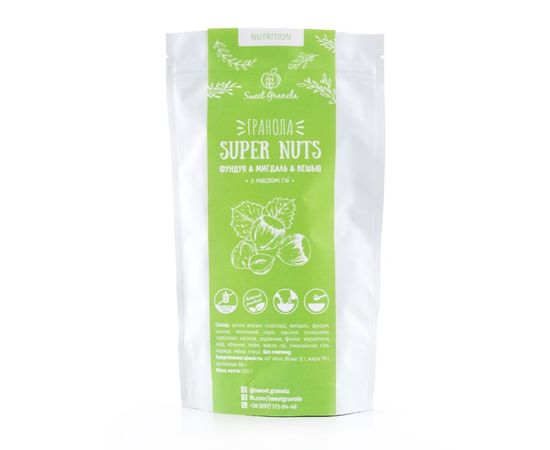 Гранола «Super Nuts NUTRITION», 300г. Sweet Granola, фото 1 Гранола «Super Nuts NUTRITION», 300г. Sweet Granola, фото 1