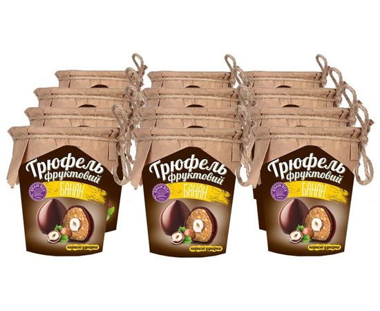 &quot;Трюфель фруктовый - банан&quot; (Цена за 12 стаканчиков) BRAIN BOX, фото 5