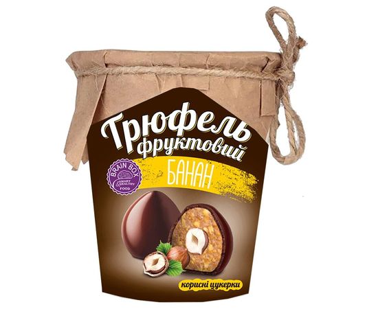 &quot;Трюфель фруктовый - банан&quot; (Цена за 12 стаканчиков) BRAIN BOX, фото 1