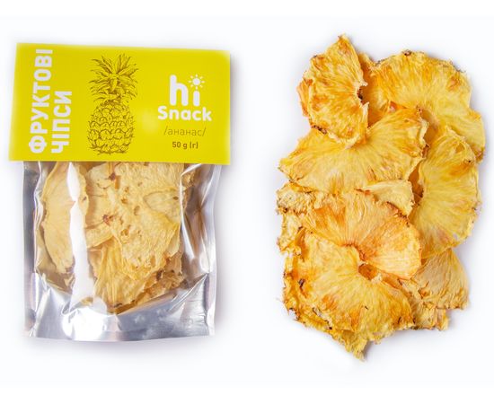 Ананасові чіпси hi Snack, фото 1 Ананасові чіпси hi Snack, фото 1