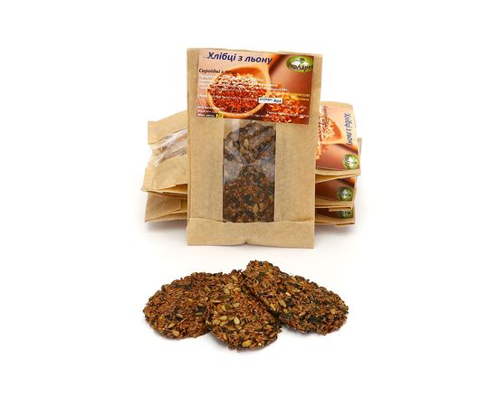 Хлібці з пророщеного льону з морською капустою ЭкоЛарец, фото 1