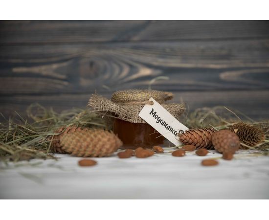 Мед с миндалем 0.2 л Медолапка, фото 1