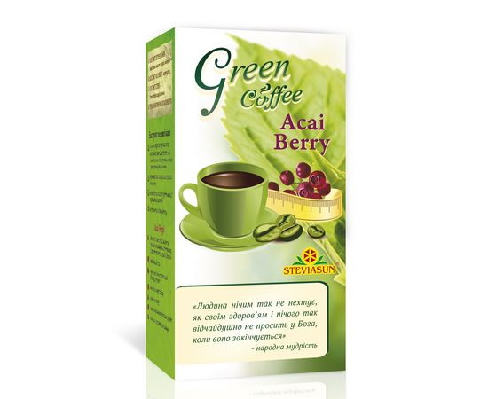 Green coffee & Acai Berry Лайффорте, 100 г ООО "Стевиясан Корпорейшн", фото 1 Green coffee & Acai Berry Лайффорте, 100 г ООО "Стевиясан Корпорейшн", фото 1