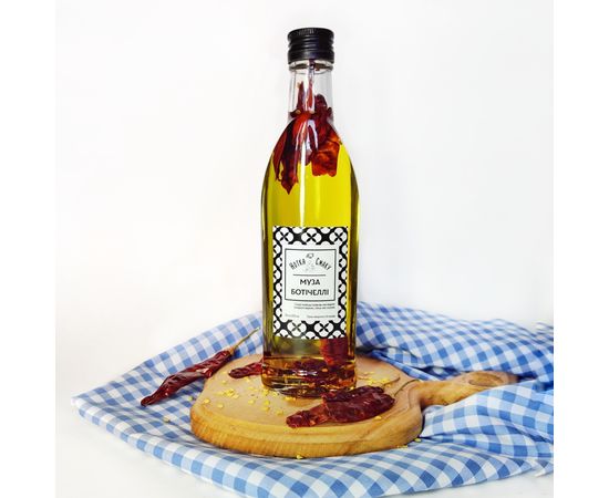 Пряна оливкова олія &quot;Муза Ботічеллі&quot; (з перцем чилі) Нотка Смаку, фото 1