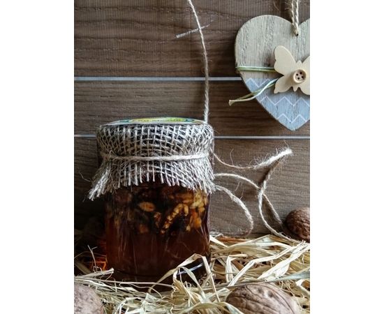 Мед с волоским орехом, 320 грам ЭКО-МедОК, фото 1