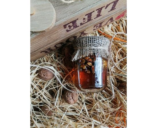 Мед с волоским орехом, 320 грам ЭКО-МедОК, фото 2