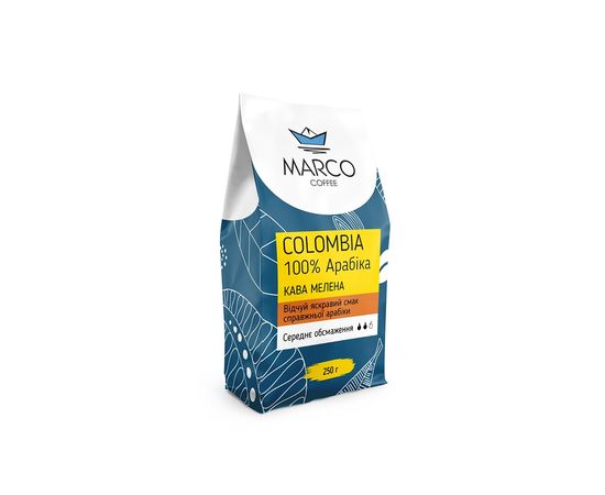 Columbia 0.250 кг (молотый) 100% арабика Marco coffee, фото 1 Columbia 0.250 кг (молотый) 100% арабика Marco coffee, фото 1