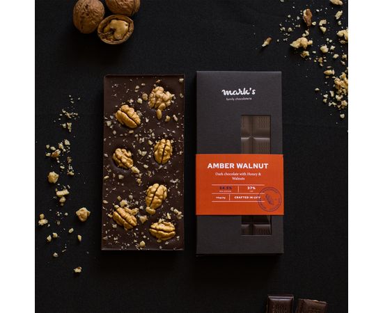 Бельгийский Премиум Шоколад Mark&#039;s &quot;Amber Walnut&quot; Mark&#039;s - Family Chocolaterie, фото 1