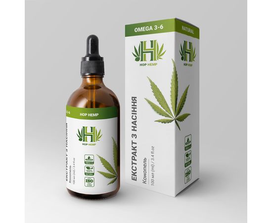 Масляный экстракт из семян пищевой конопли, 100 мл HopHemp, фото 1