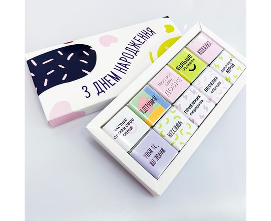 Шоколадный набор Small &amp;quot;З днем народження&amp;quot; Papadesign, фото 1