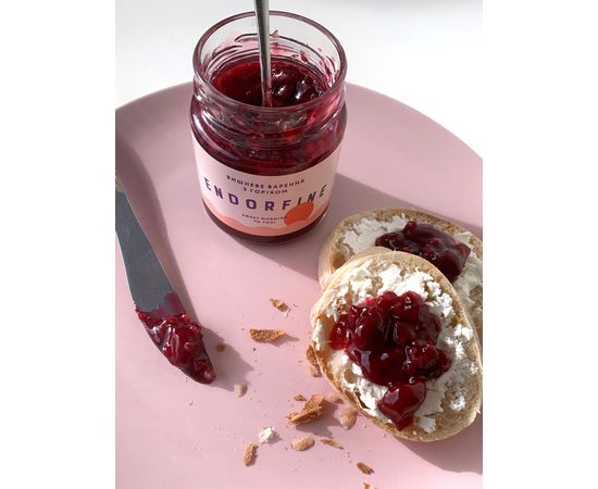 Вишневе варення з волоським горіхом Endorfine jam, фото 4