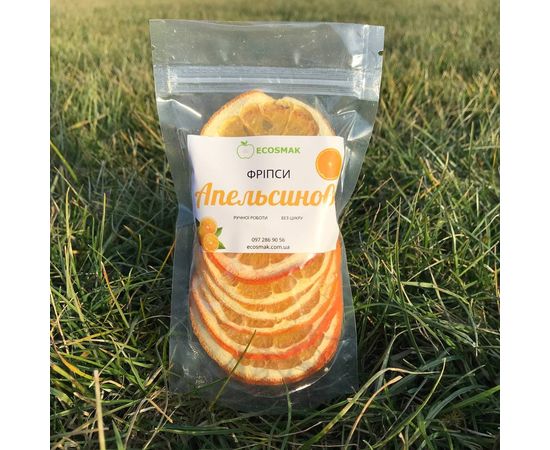 Фруктовые чипсы из апельсина 25г Ecosmak, фото 2