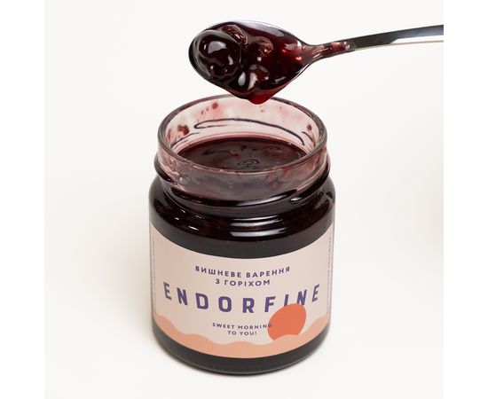 Вишневе варення з волоським горіхом Endorfine jam, фото 3