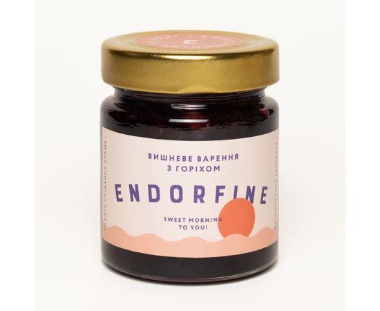 Вишневе варення з волоським горіхом Endorfine jam, фото 1