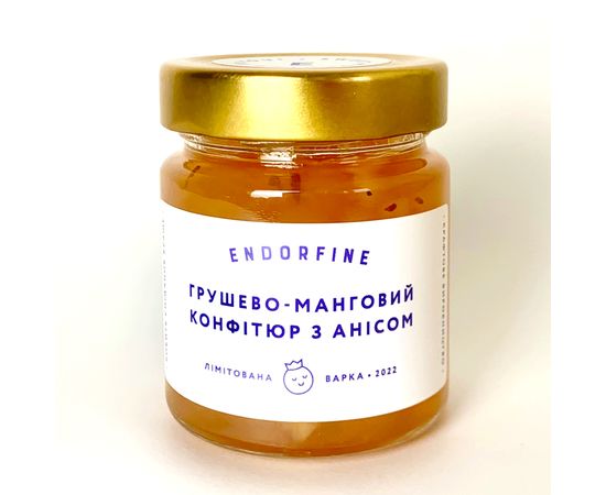 Грушево-манговий конфітюр з анісом 234 г Endorfine Endorfine jam, фото 1 Грушево-манговий конфітюр з анісом 234 г Endorfine Endorfine jam, фото 1