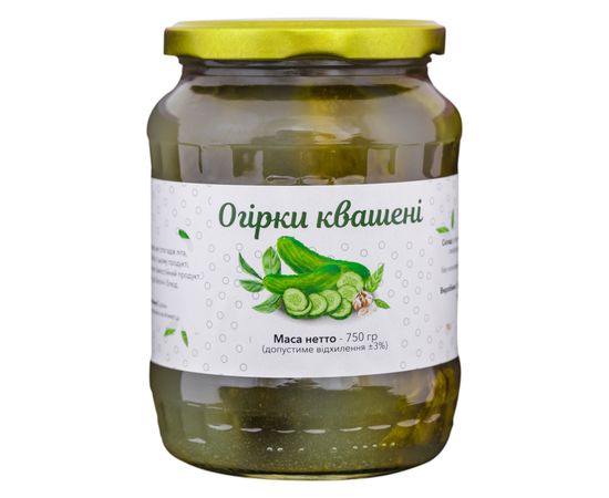 Квашені огірочки, 750 мл КрафтаШоп, фото 2